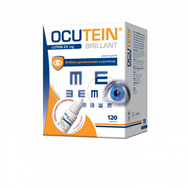 Ocutein Brillant lágyzselatin kapszula 120x + Ocutein Sensitive Care szemcsepp 15 ml