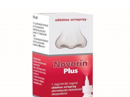 Novorin® Plus 1 mg/ml+50 mg/ml oldatos orrspray 10ml