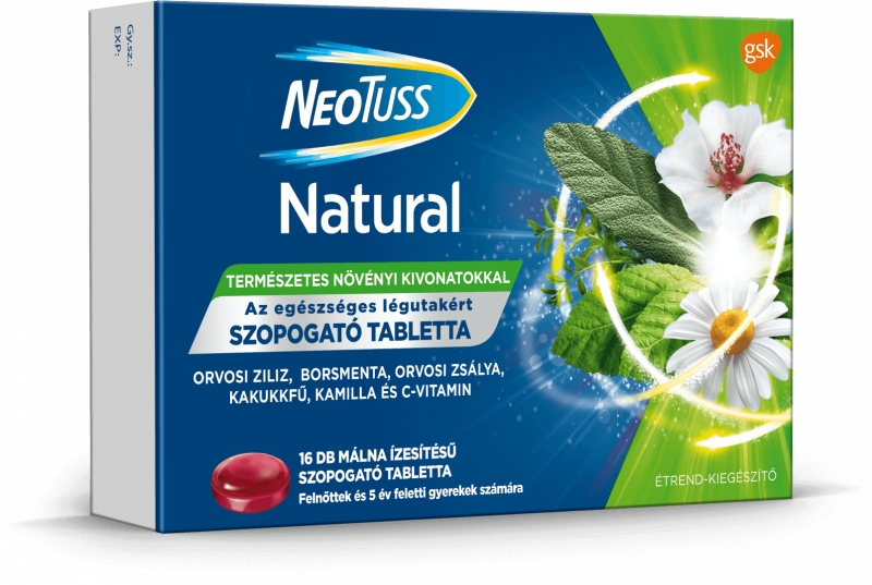 NeoTuss Natural szopogató tabletta,  16x
