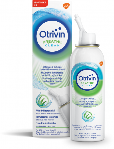 Otrivin Breathe Clean tengervizes orrspray Aloe Verával,   100 ml