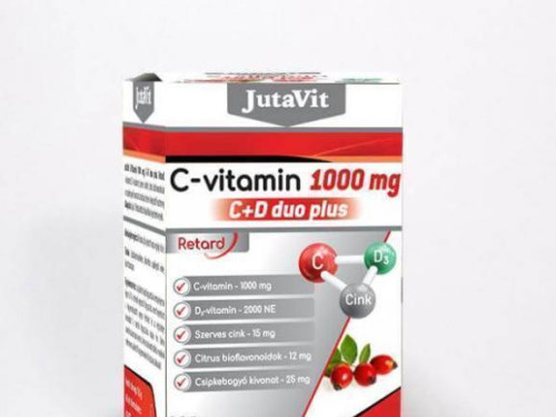 JutaVit C-vitamin 1000mg C+D DUO Plus 100x 