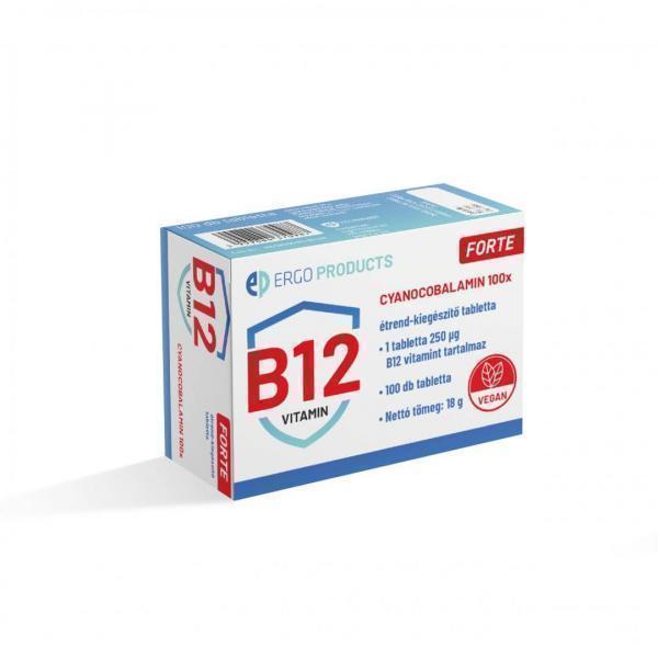 Cyanocobalamin Forte B12 vitamin 250 mcg étrend-kiegészítő tabletta