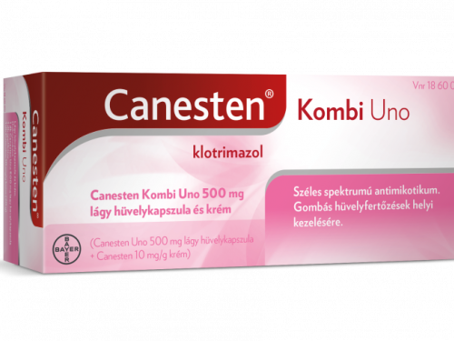 Canesten Kombi Uno 500 mg lágy hüvelykapszula és krém  (1db 500 mg  lhk. + 20 g krém)