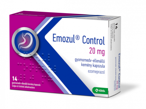 Emozul Control 20 mg gyomornedv-ellenálló kemény kapszula 14x