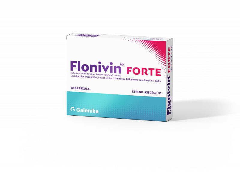 Flonivin® FORTE élőflórát és inulint tartalmazó étrend-kiegészítő kapszula, 10 db