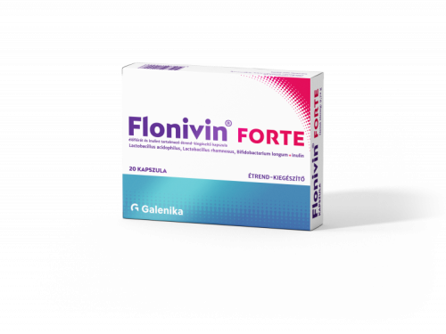 Flonivin® FORTE élőflórát és inulint tartalmazó étrend-kiegészítő kapszula, 20 db