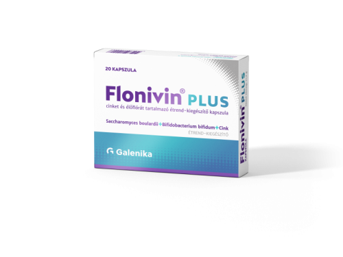 Flonivin® PLUS cinket és élőflórát tartalmazó étrend-kiegészítő kapszula, 20 db